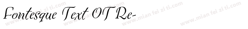 Fontesque Text OT Re字体转换
